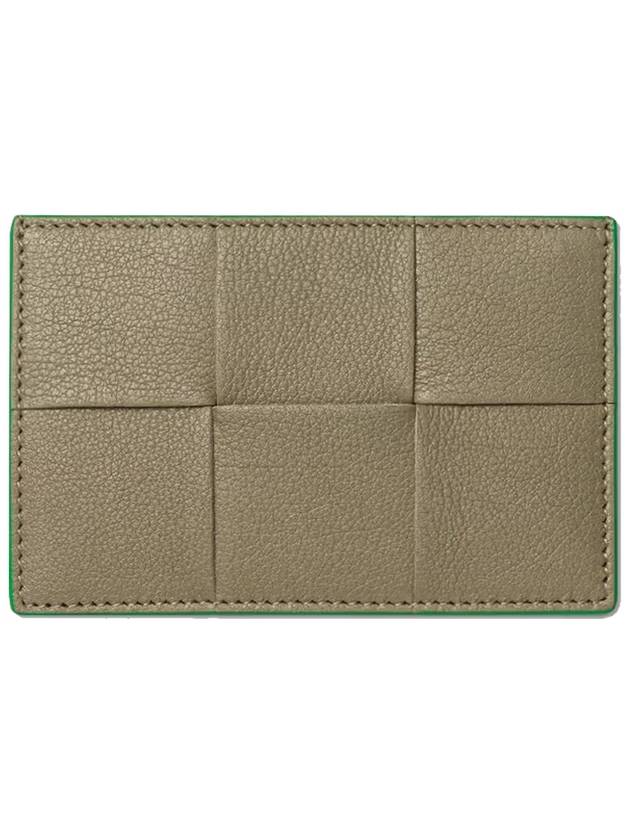 Bottega Veneta Green Line Intrecciato Cassette Card Wallet Taupe