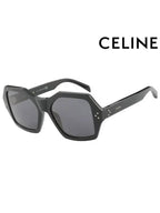 CELINE Eyewear Logo Square Acetate Sunglasses Black