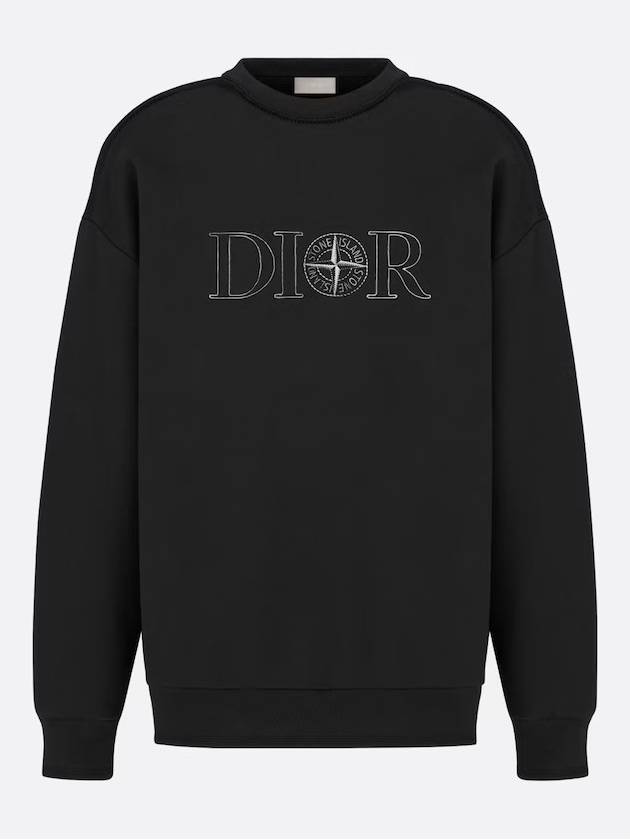 Cotton Fleece Sweatshirt Black Dior