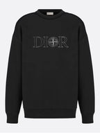 Cotton Fleece Sweatshirt Black Dior