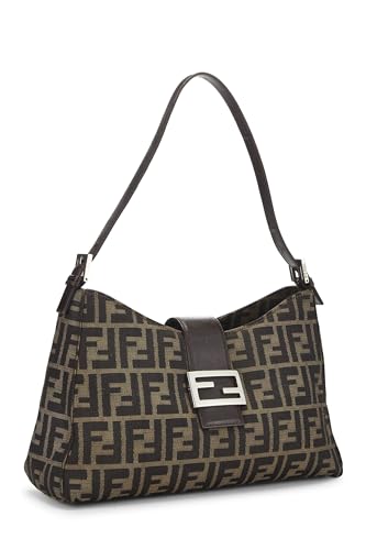 Fendi,  Brown Zucca Canvas Shoulder Bag, Brown