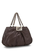 Fendi,  Brown Leather Mia Hobo Large, Brown