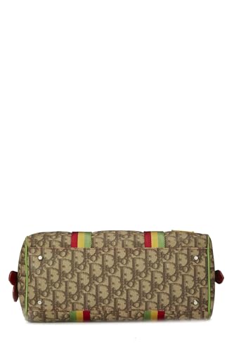 Dior,  Brown Trotter Coated Canvas Rasta Handle Bag, Brown
