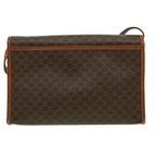 CELINE Macadam Canvas Shoulder Bag PVC Leather Brown  31513