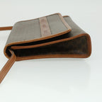 CELINE Macadam Canvas Shoulder Bag PVC Leather Brown  31513