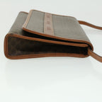CELINE Macadam Canvas Shoulder Bag PVC Leather Brown  31513