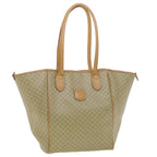 CELINE Macadam Canvas Tote Bag PVC Leather Beige  31532