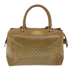 CELINE Macadam Canvas Hand Bag PVC Leather Beige  31582