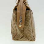 CELINE Macadam Canvas Hand Bag PVC Leather Beige  31582