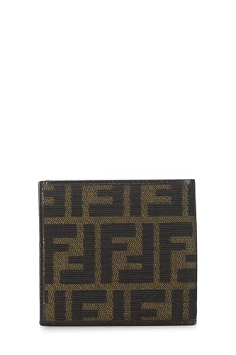 Fendi,  Brown Zucca Canvas Bifold Wallet, Brown