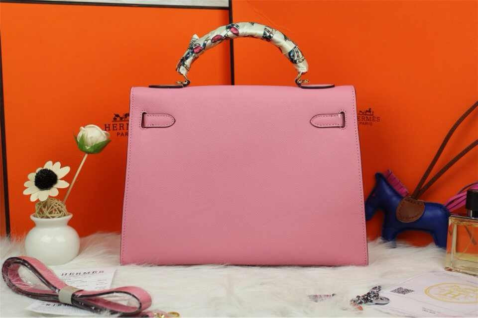Hermes Kelly 32cm Epsom Leather Handbag Pink