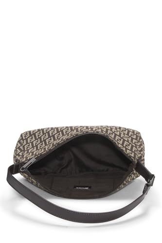 Fendi,  Brown Zucchino Canvas Shoulder Bag, Brown