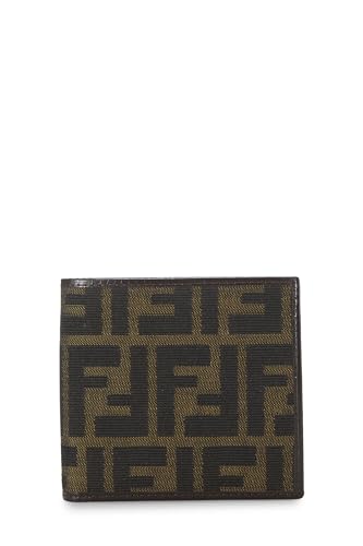 Fendi,  Brown Zucca Canvas Bifold Wallet, Brown
