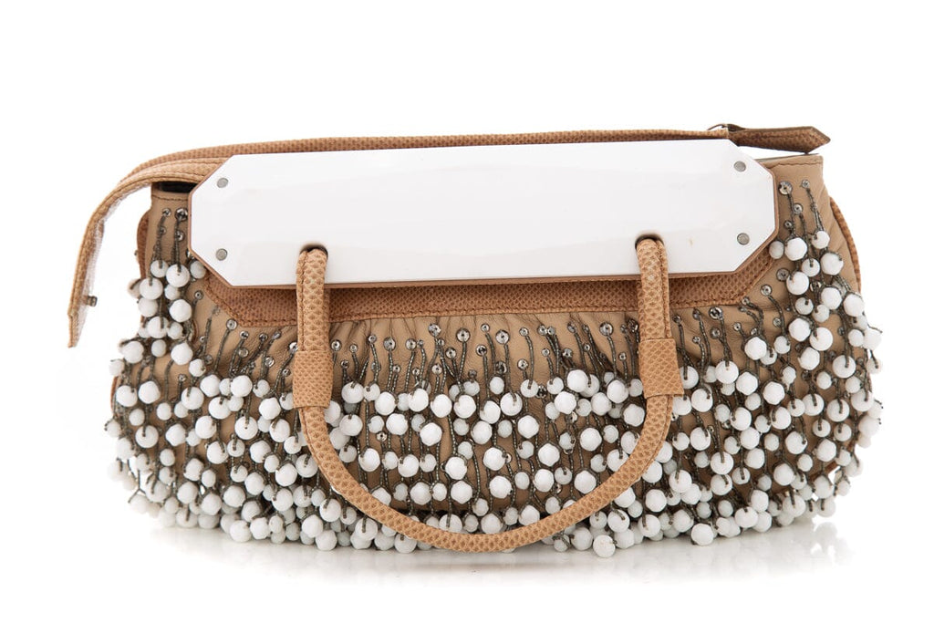 Fendi Natural Mini - Tasche Beaded Handbag