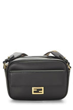 Fendi,  Black Leather Baguette Camera Bag Mini, Black