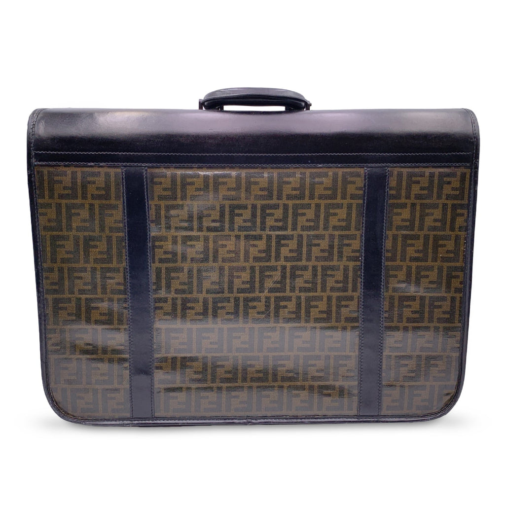 FENDI Vintage Zucca Monogram Vinyl Canvas Travel Bag Suitcase