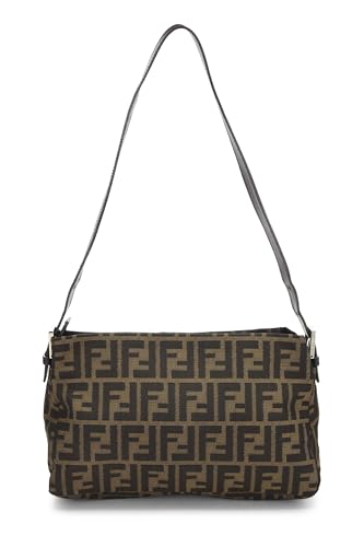 Fendi,  Brown Zucca Canvas Shoulder Bag, Brown