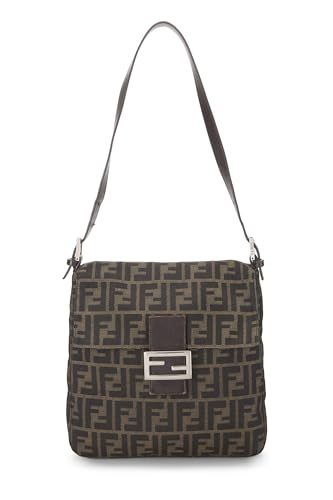 Fendi,  Brown Zucca Canvas Shoulder Bag, Brown