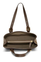 Fendi,  Brown Zucchino Coated Canvas Tote Small, Brown