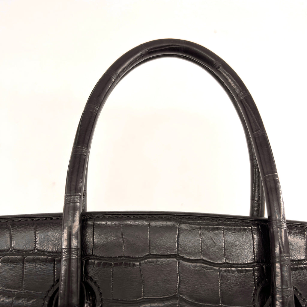 Hermes Birkin35 Bag Black  Crocodile Gold Hardware