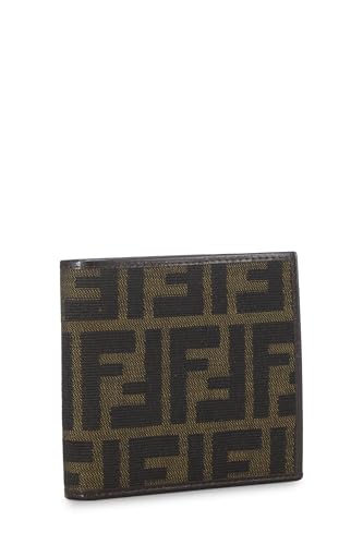 Fendi,  Brown Zucca Canvas Bifold Wallet, Brown