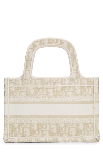 Dior,  Gold Embroidered Canvas Book Tote Mini, Gold