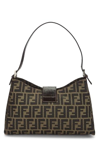 Fendi,  Brown Zucca Canvas Shoulder Bag, Brown