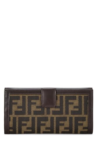 Fendi,  Brown Zucca Canvas Long Wallet, Brown