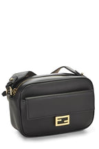 Fendi,  Black Leather Baguette Camera Bag Mini, Black