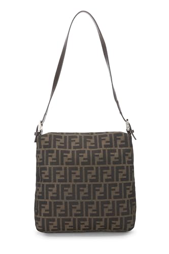 Fendi,  Brown Zucca Canvas Shoulder Bag, Brown