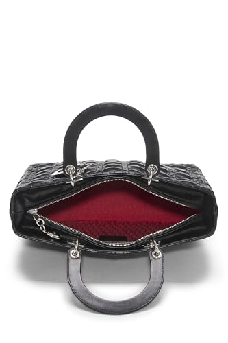 Dior,  Black Cannage Quilted Lambskin Lady Dior Large, Black