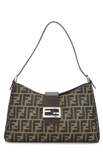 Fendi,  Brown Zucca Canvas Shoulder Bag, Brown