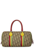 Dior,  Brown Trotter Coated Canvas Rasta Handle Bag, Brown