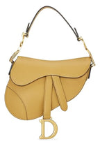 Dior,  Yellow Leather Saddle Bag Mini, Yellow