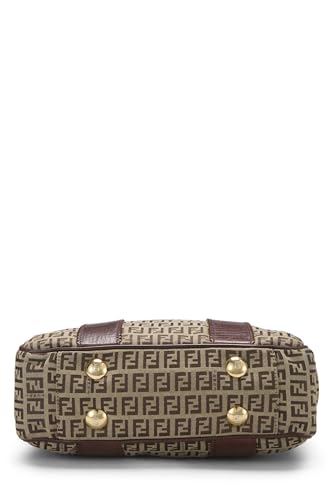 Fendi,  Brown Zucchino Canvas Tote Small, Brown
