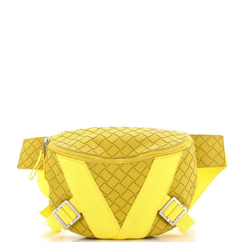 Bottega Veneta V Tape Belt Bag Rubber Intrecciato with Canvas