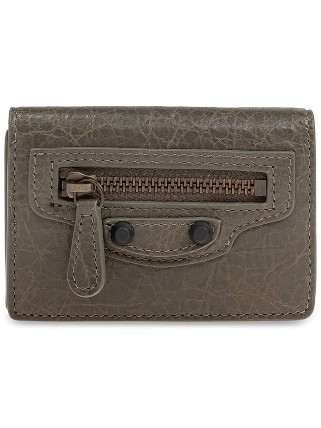 Balenciaga Balenciaga Leather Wallet, Women's, Green