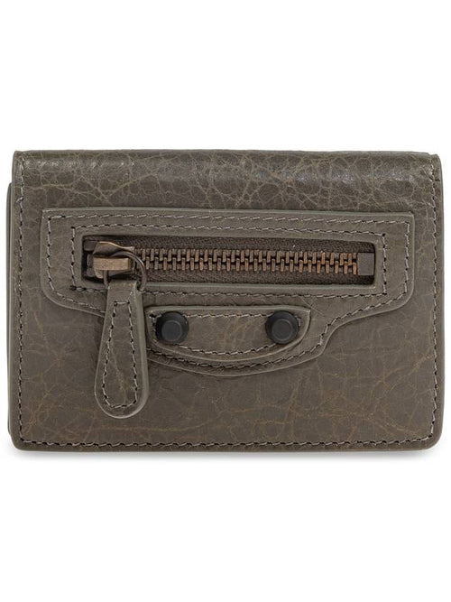 Balenciaga Balenciaga Leather Wallet, Women's, Green