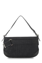 Fendi,  Black Nylon Zucca Shoulder Bag, Black