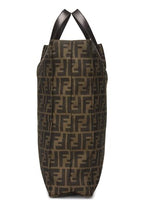 Fendi,  Brown Zucca Canvas Vertical Tote Medium, Brown