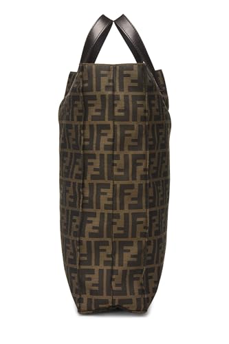 Fendi,  Brown Zucca Canvas Vertical Tote Medium, Brown