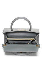 Dior,  Grey Grained Calfskin St Honoré Tote Medium, Blue