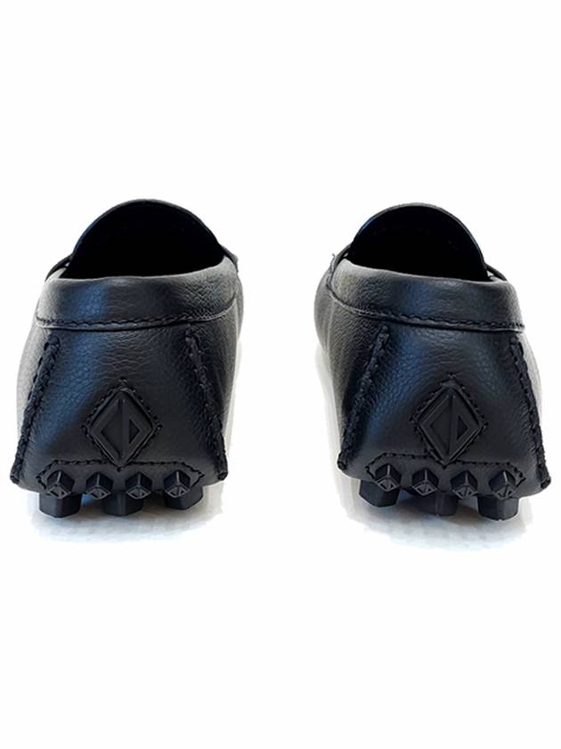 CD Diamond Grained Calfskin Loafers Black Dior