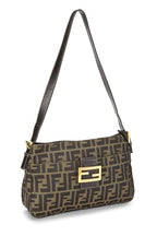 Fendi,  Brown Zucca Canvas Shoulder Bag, Brown