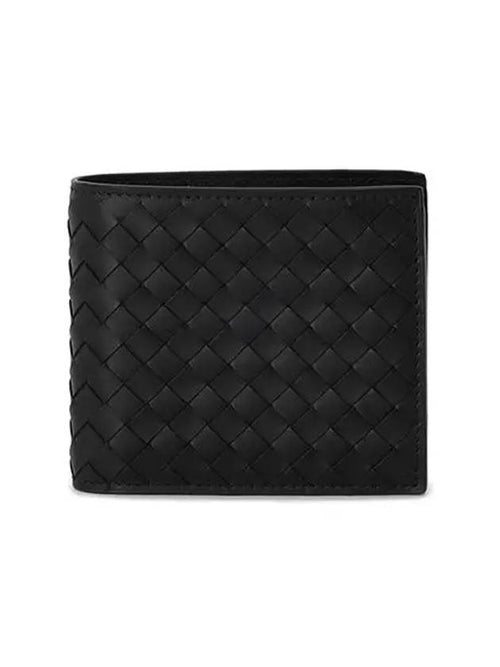 Bottega Veneta Intrecciato Half Wallet Black
