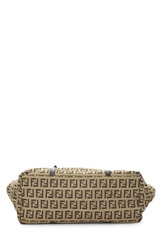 Fendi,  Beige Zucchino Canvas Tote Small, Brown