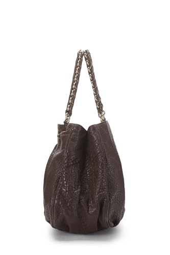 Fendi,  Brown Leather Mia Hobo Large, Brown