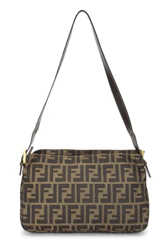 Fendi,  Brown Zucca Canvas Shoulder Bag, Brown