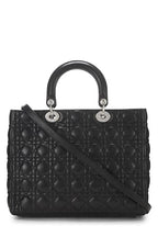 Dior,  Black Cannage Quilted Lambskin Lady Dior Large, Black