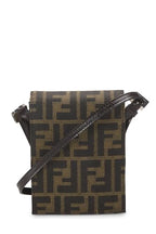 Fendi,  Brown Zucca Canvas Dome Crossbody Mini, Brown